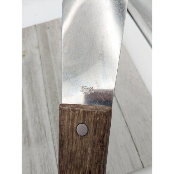 Vintage Vernco #1 Stainless Steel Ice Cream Spade Scoop Wood Handle 9 1/2" Japan - Picture 7 of 8